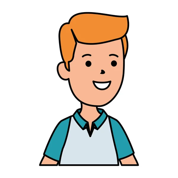 Jovem menino avatar personagem ícone — Vetor de Stock