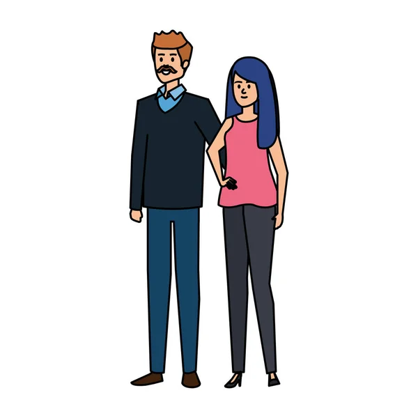 Ενήλικες γονείς ζευγάρι avatar χαρακτήρες — Διανυσματικό Αρχείο