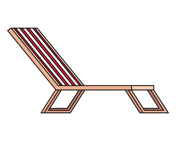 Plaj sandalyesi confort izole simgesi — Stok Vektör