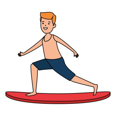 mutlu atletik çocuk sörf spor pratik