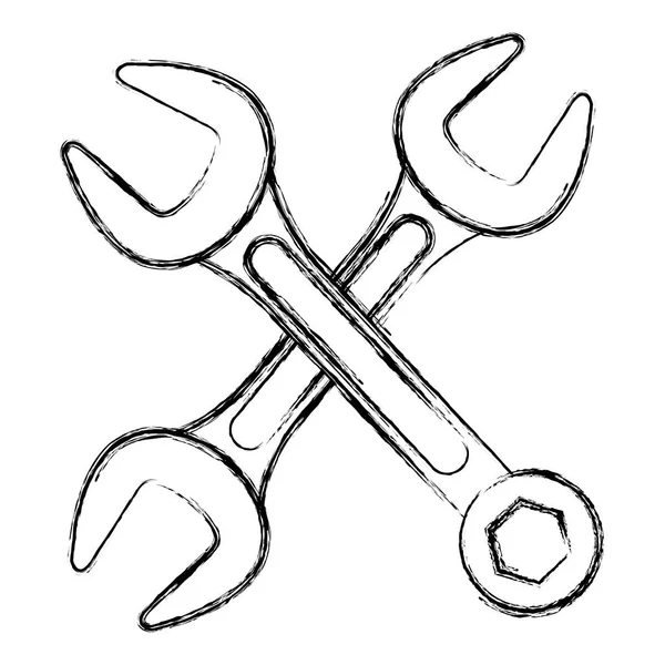 Clés clés icône de croisement — Image vectorielle