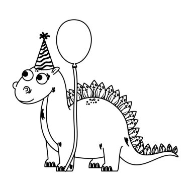 balon helyum ile sevimli diplodocus