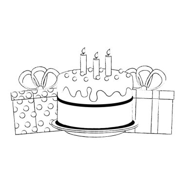 hediyeler ile tatlı ve lezzetli pasta sunar