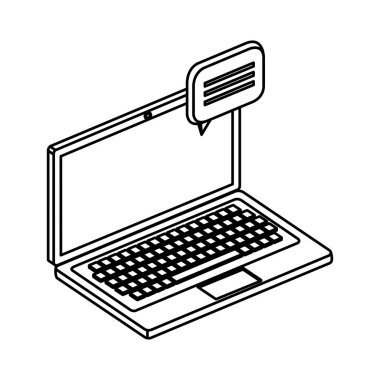 dizüstü bilgisayarınızla konuşma balonu