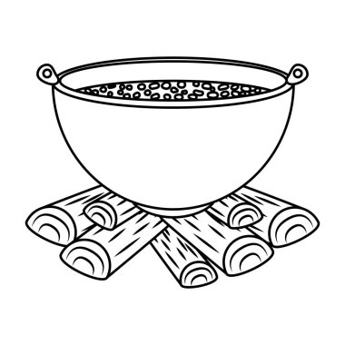 Odun ateşiyle tencere pişirme