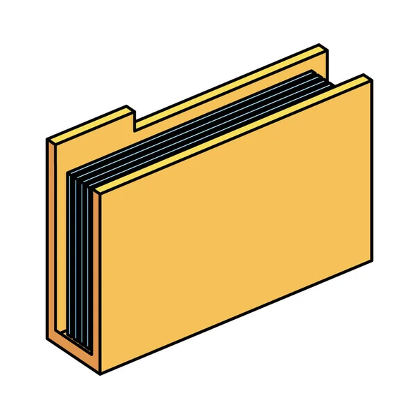 Carpeta documentos archivos icono de almacenamiento — Vector de stock