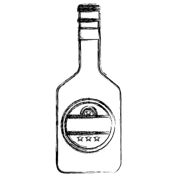 Whisky botella bebida icono — Archivo Imágenes Vectoriales