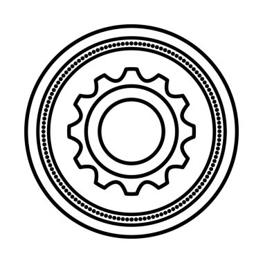 dişli makine ayarları izole edilmiş simge