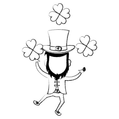 yonca yapraklar avatar karakter simgesi ile leprechaun