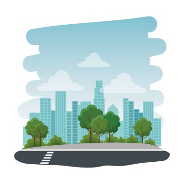 yol doğal sahne ile eğlence parkı