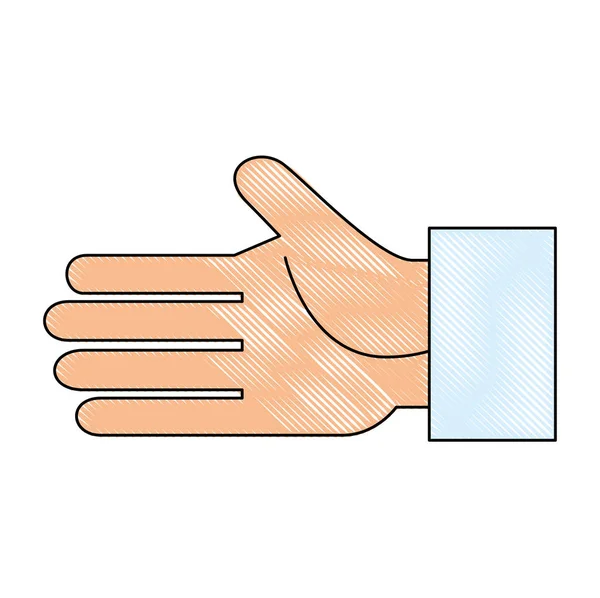 Hand menschliche Ikone isoliert — Stockvektor