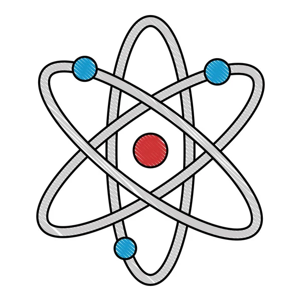 Ícone isolado da molécula do átomo —  Vetores de Stock
