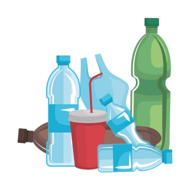 plastic and disposables products garbage clipart