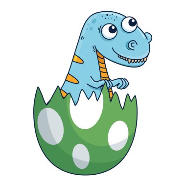 sevimli yenidoğan tyrannosaurus rex kırma kabuk