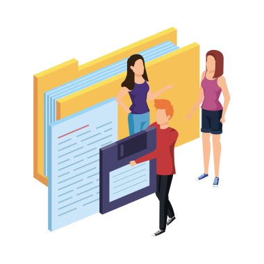 klasör belgeleri ve disket olan kişiler