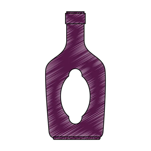Wine bottle silhouette icon — Stock vektor