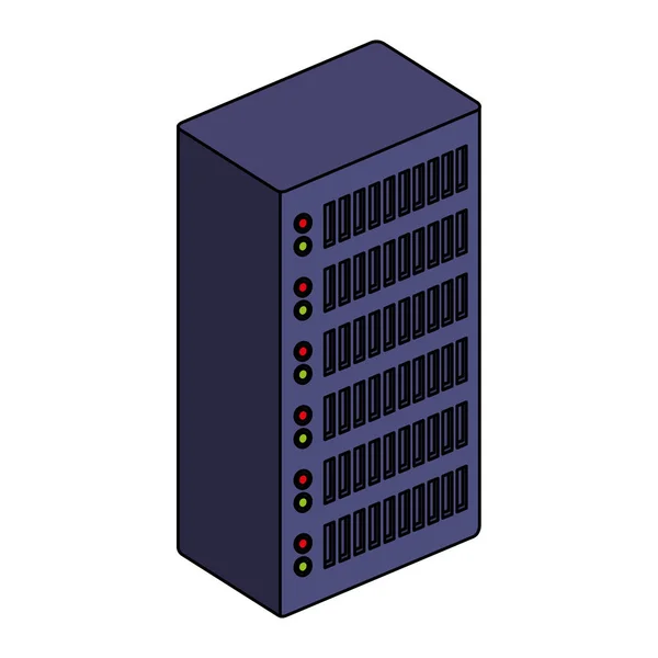 Icona del data center della torre server — Vettoriale Stock