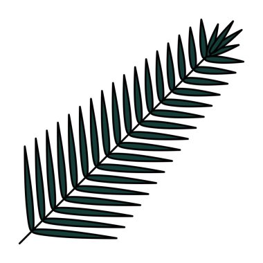 tropikal ve egzotik yaprak bitki ile yaz afiş