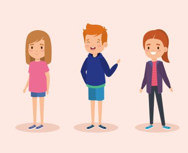 rahat giysiler ile kız ve erkek seti