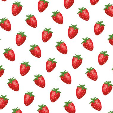 çilek taze meyve desen
