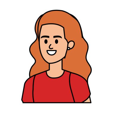 zarif iş kadını avatar karakter vektör illüstrasyon