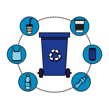 geri dönüşüm okları ile atık geri dönüşüm