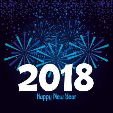 Mutlu yeni yıl 2018 kartpostal