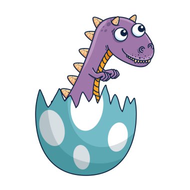 sevimli yenidoğan tyrannosaurus rex kırma kabuk