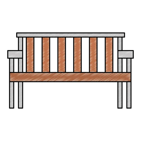 Parque silla de madera icono — Archivo Imágenes Vectoriales