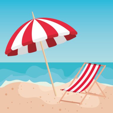 kum plajda bronzlaşma sandalye ile şemsiye