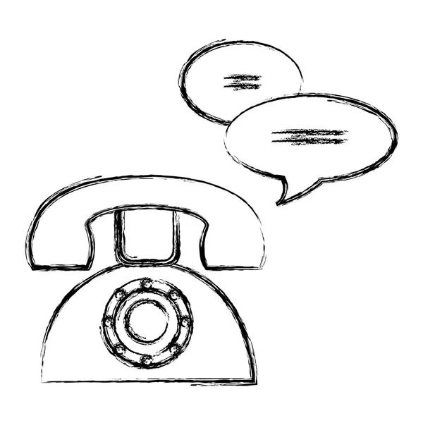 Telephone with speech bubbles — Stock Vector