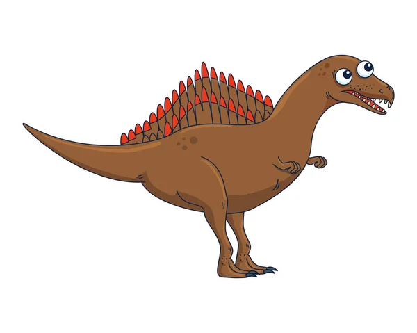 Rozkošný Spinosaurus, znakový symbol — Stockový vektor