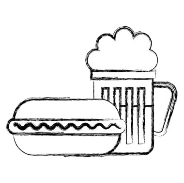 bira ile lezzetli burger