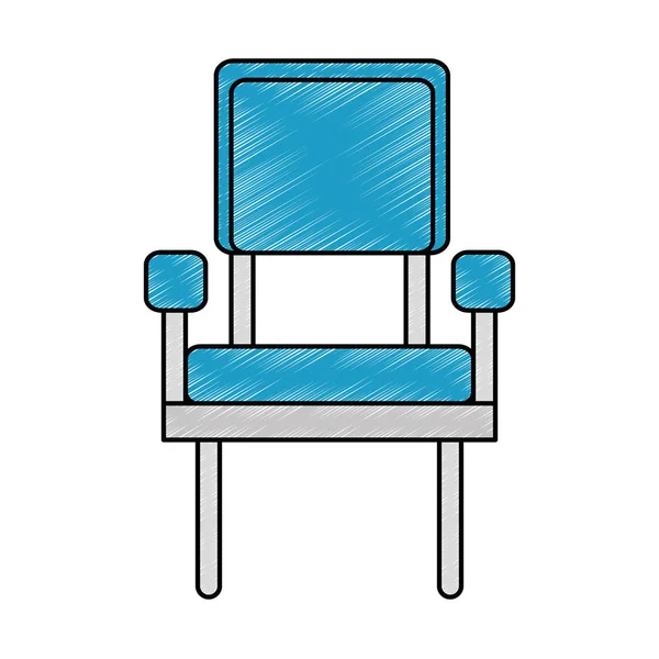 Wachtkamer stoelen pictogram — Stockvector