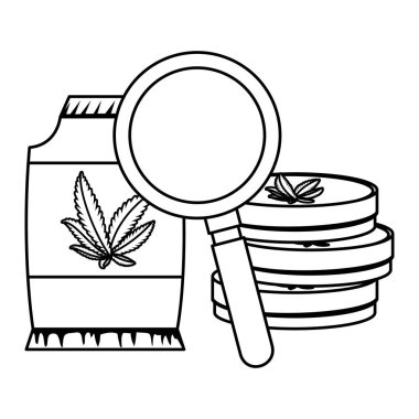 merhem ve büyüteç ile kenevir tohumu çanta