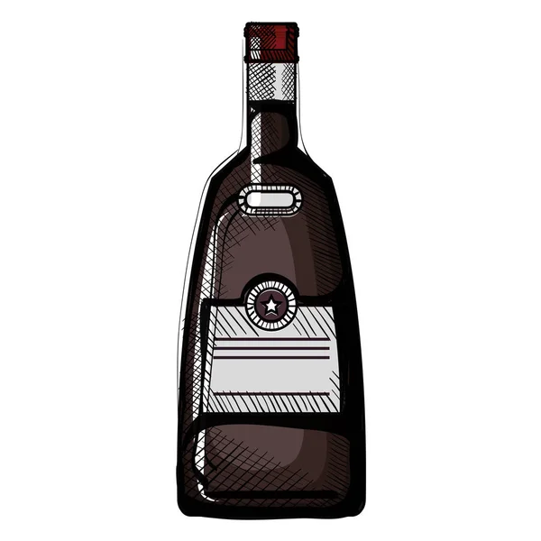 Bouteille de whisky icône boisson — Image vectorielle