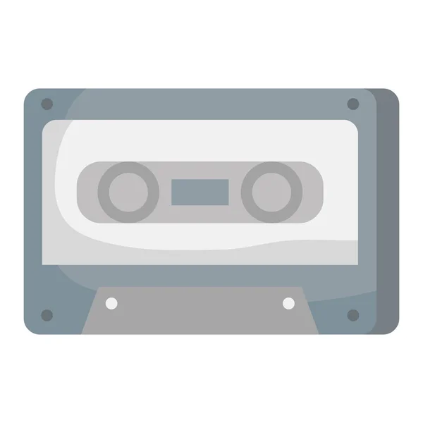 Audiocassetta registrazione icona musicale — Vettoriale Stock