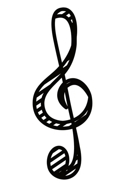 Figura de nota musical icono aislado — Archivo Imágenes Vectoriales