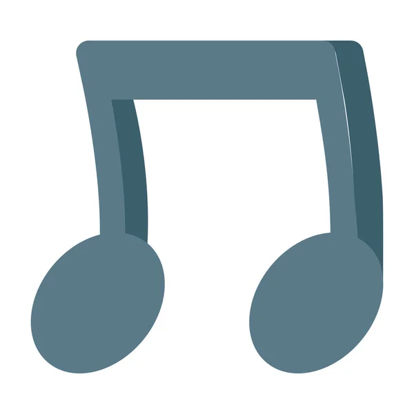 Hudba poznámky obrázek izolovaný ikona — Stockový vektor
