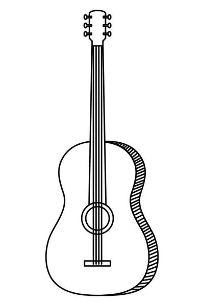 Icono del instrumento musical de guitarra acústica — Vector de stock