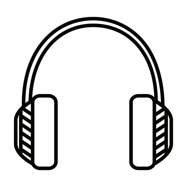 Audio headset device isolated icon — Stock Vector