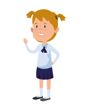 mutlu öğrenci kız komik karakter