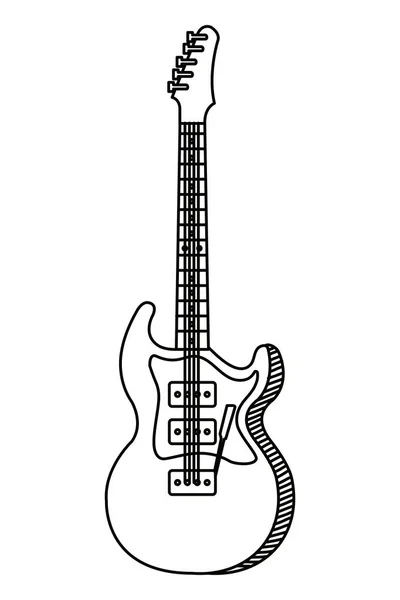 Electric guitar instrument musical icon — Stock Vector