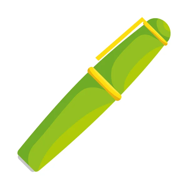 Pluma escuela suministro aislado icono — Vector de stock