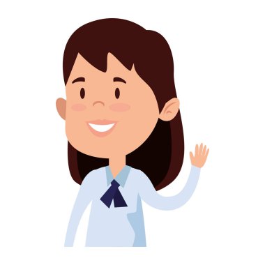 mutlu öğrenci kız komik karakter