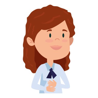 mutlu öğrenci kız komik karakter