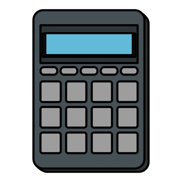 Calculadora matemática ícone dispositivo isolado — Vetor de Stock