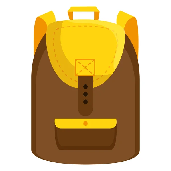 Školní taška dodávka izolované ikony — Stockový vektor