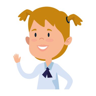 mutlu öğrenci kız komik karakter