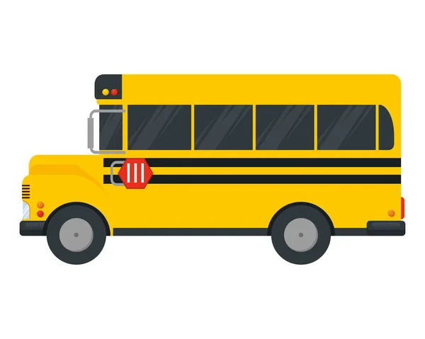 Σχολικό λεωφορείο μεταφοράς απομονωμένο εικονίδιο — Διανυσματικό Αρχείο